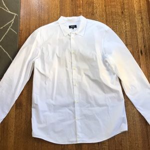 APC white button up dress shirt